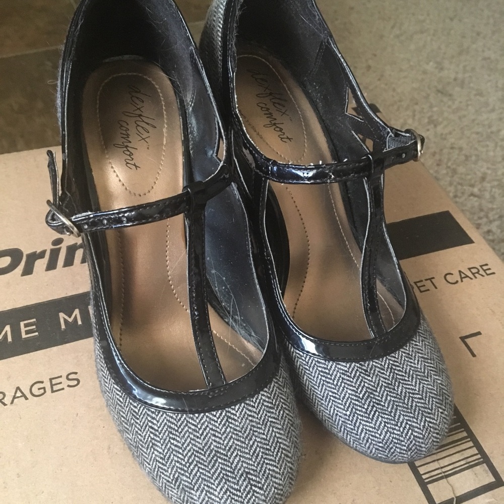 Tweed heels! Like-new condition!